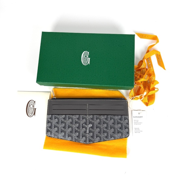 Authentic New GOYARD Goyardine Insert Louise Grey 2023 Card Case Wallet - Picture 1 of 11
